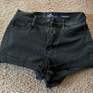 Hollister Black Gray Jean shorts size 1